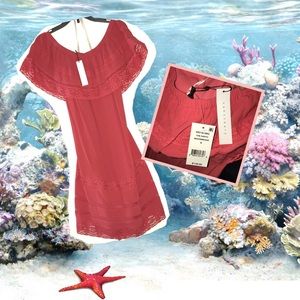 Off the Shoulder The Earth Mozambique Coral Dress